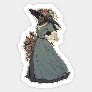 Vintage Plague Lady Sticker